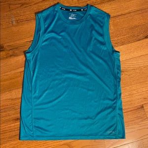 Blue/Green Sleeveless Dry-Fit Shirt